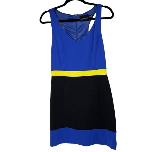 Cynthia Rowley Blue‎ Black Neon Color Block Dress - Picture 1 of 9